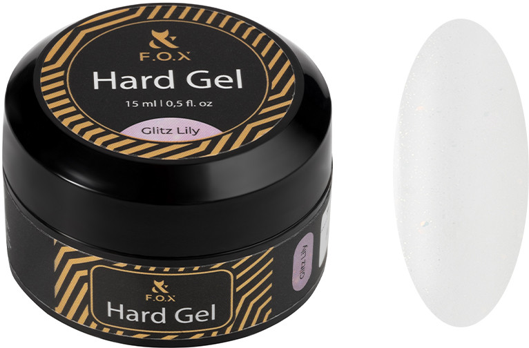 Строительный гель жидкий Hard gel Glitz Milk F.O.X, 15 мл