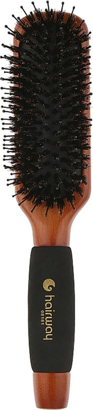 Щетка массажная черная, щетина дикобраз Hairway
