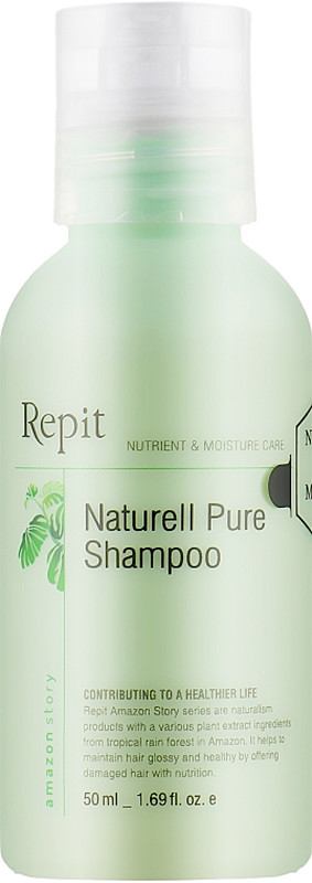 Шампунь для поврежденных и нормальных волос Natural Pure Amazon Story Repit, 50 мл