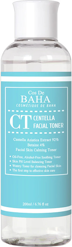 Тонер для обличчя відновлюючий з центелою CT Centella Facial Toner Cos De Baha, 200 мл 