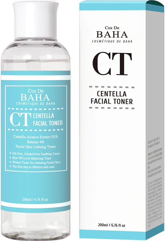 Тонер для обличчя відновлюючий з центелою CT Centella Facial Toner Cos De Baha, 200 мл  Фото 2 