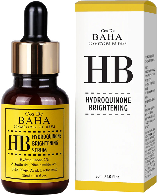 Сыворотка для лица осветляющая с гидрохиноном HB Hydroquinone Brightening Serum Cos De Baha, 30 мл Фото 2