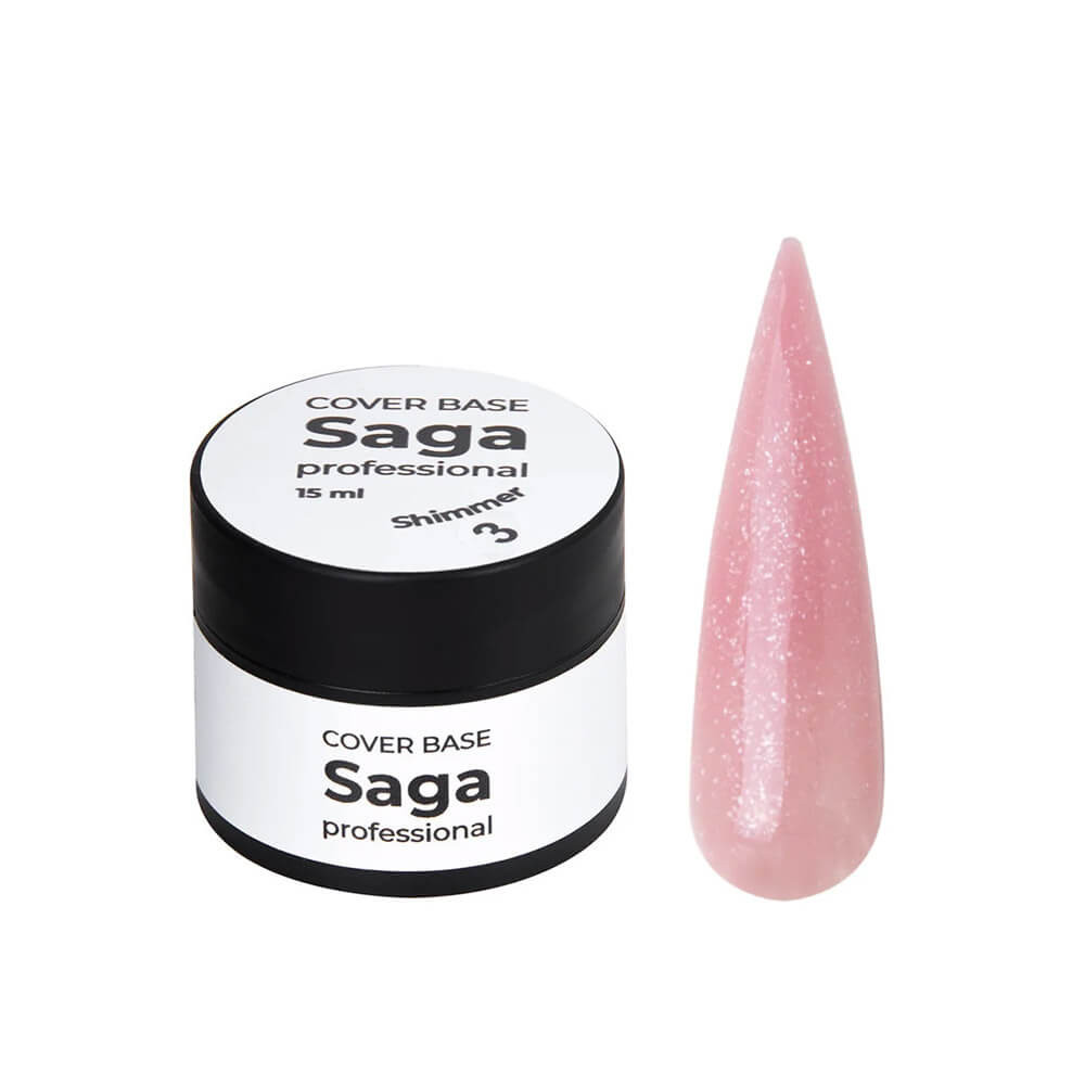 База для гель-лаку із шиммером № 03 Saga Professional, 15 мл