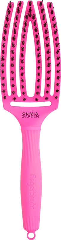 Щетка Finger Brush Boar&Nylon ThinkPink 2023 Neon Pink Olivia Garden
