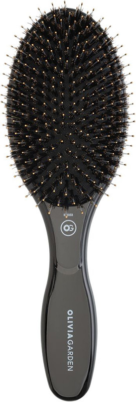Щетка массажная EXPERT CARE OVAL Boar&Nylon Bristles Black Olivia Garden