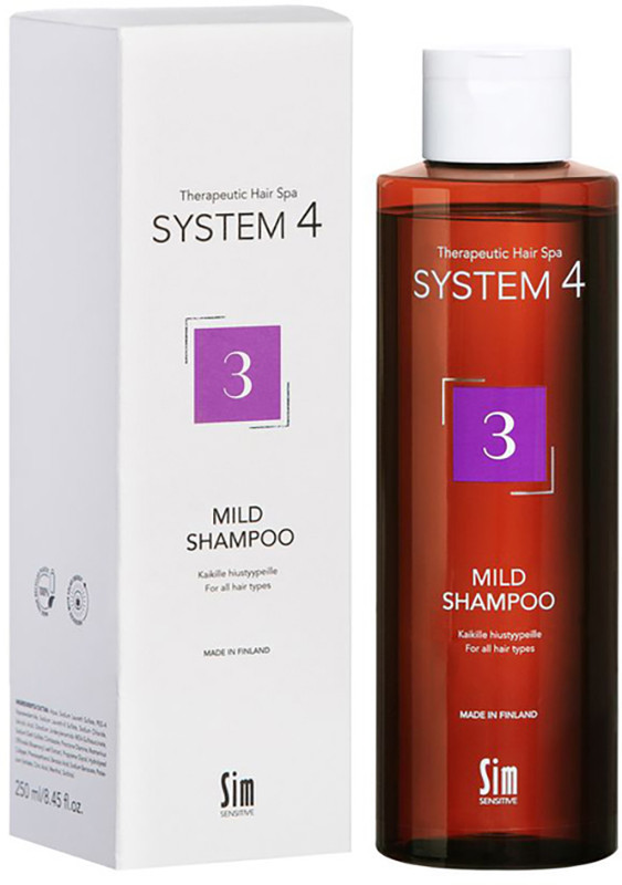 Шампунь для профілактичного застосування для всіх типів волосся Mild Shampoo №3 System 4, 250 мл