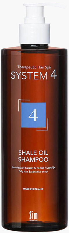 Шампунь для жирной и чувствительной кожи головы Shale Oil Shampoo №4 System 4, 500 мл