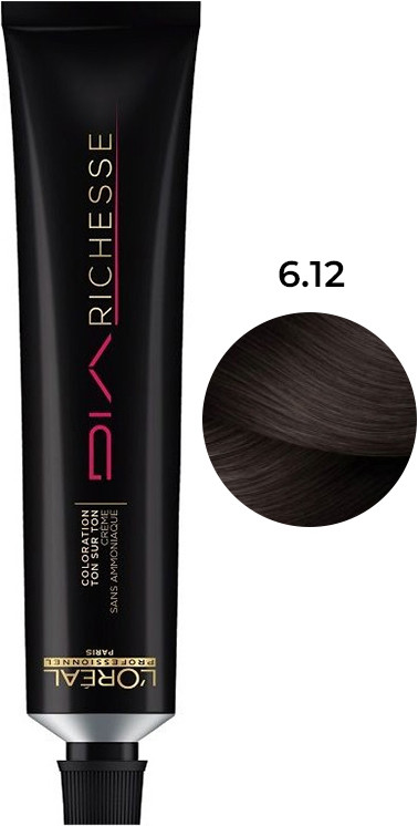 Крем-краска для волос DIA Richesse № 6.12 L’Oreal Professionnel Paris, 50 мл