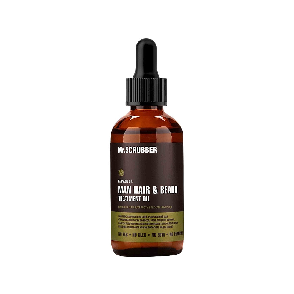 Комплекс масел для роста волос и бороды Man hair & Beard Treatment Oil Mr.Scrubber, 50 мл