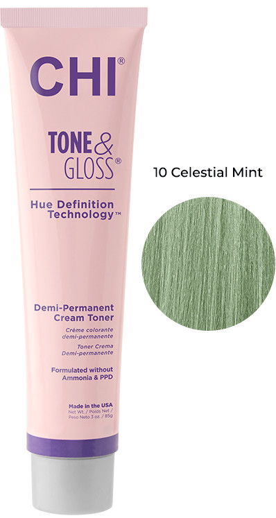 Тонер кремовый безамиачный для волос Celestial Mint Tone&Gloss CHI, 85 г