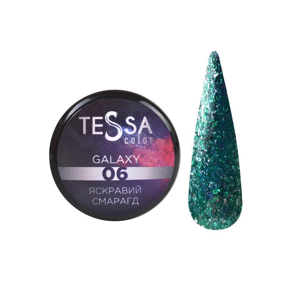 Гель-лак Galaxy 06 Яскравий смарагд TESSA 5 мл