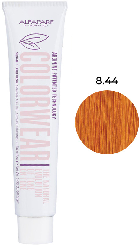 Тонирующая краска для волос Color Wear тон 8.44 Alfaparf, 60 мл на beauty-prof.com Тонирующая краска для волос Color Wear тон 8.44 Alfaparf, 60 мл