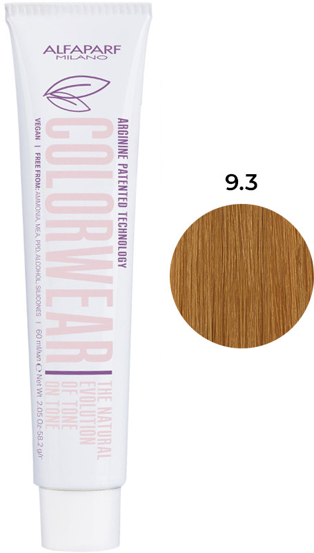 Тонирующая краска для волос Color Wear тон 9.3 Alfaparf, 60 мл 