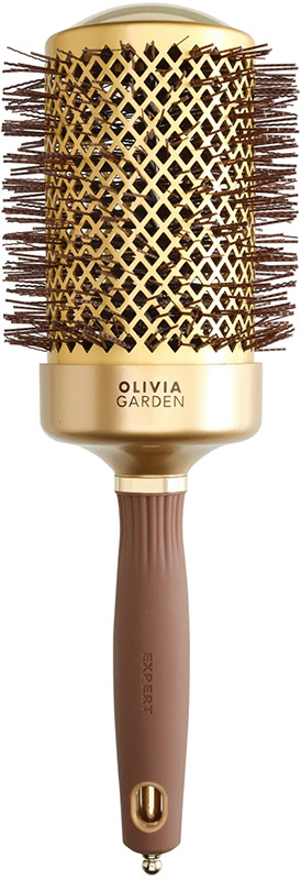 Термобрашинг EXPERT BLOWOUT SHINE Wavy Bristles Gold&Brown 65мм, Olivia Garden