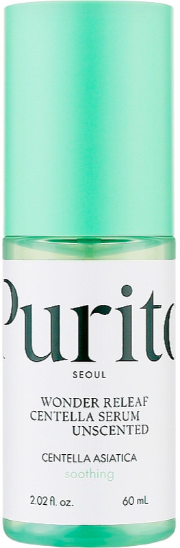 Сироватка з екстрактом центелли без олій Purito Wonder Releaf Centella Serum Unscented, 60 мл