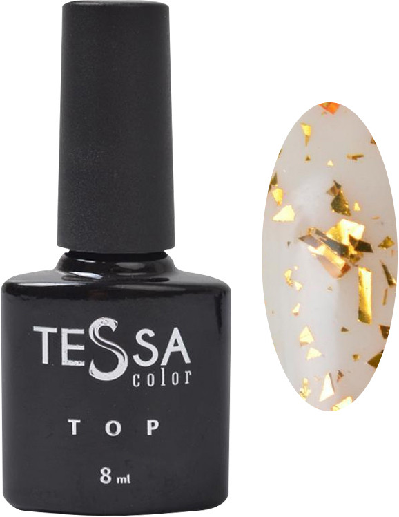 Топ для гель-лака Flake Gold Tessa, 8 мл