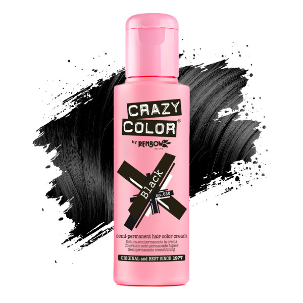 Тинт-краска для волос №30 черный Crazy Color, 100 мл