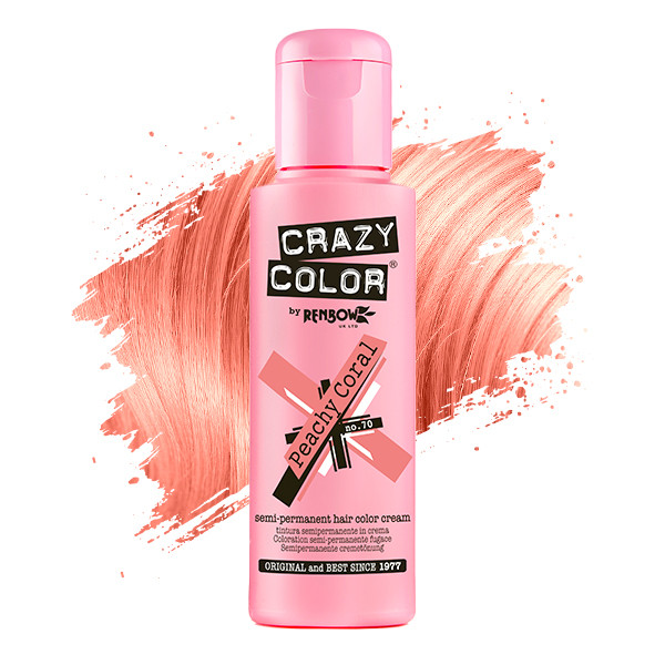 Тинт-краска для волос №70 персиковый коралл Crazy Color, 100 мл