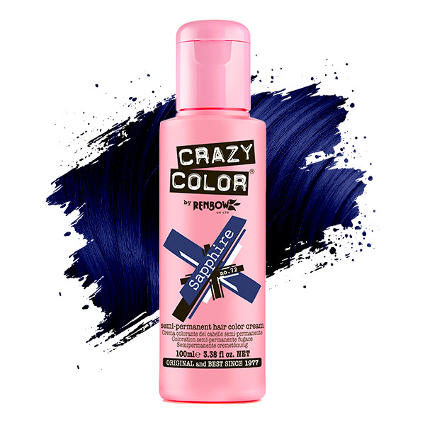 Тинт-краска для волос №72 сапфир Crazy Color, 100 мл
