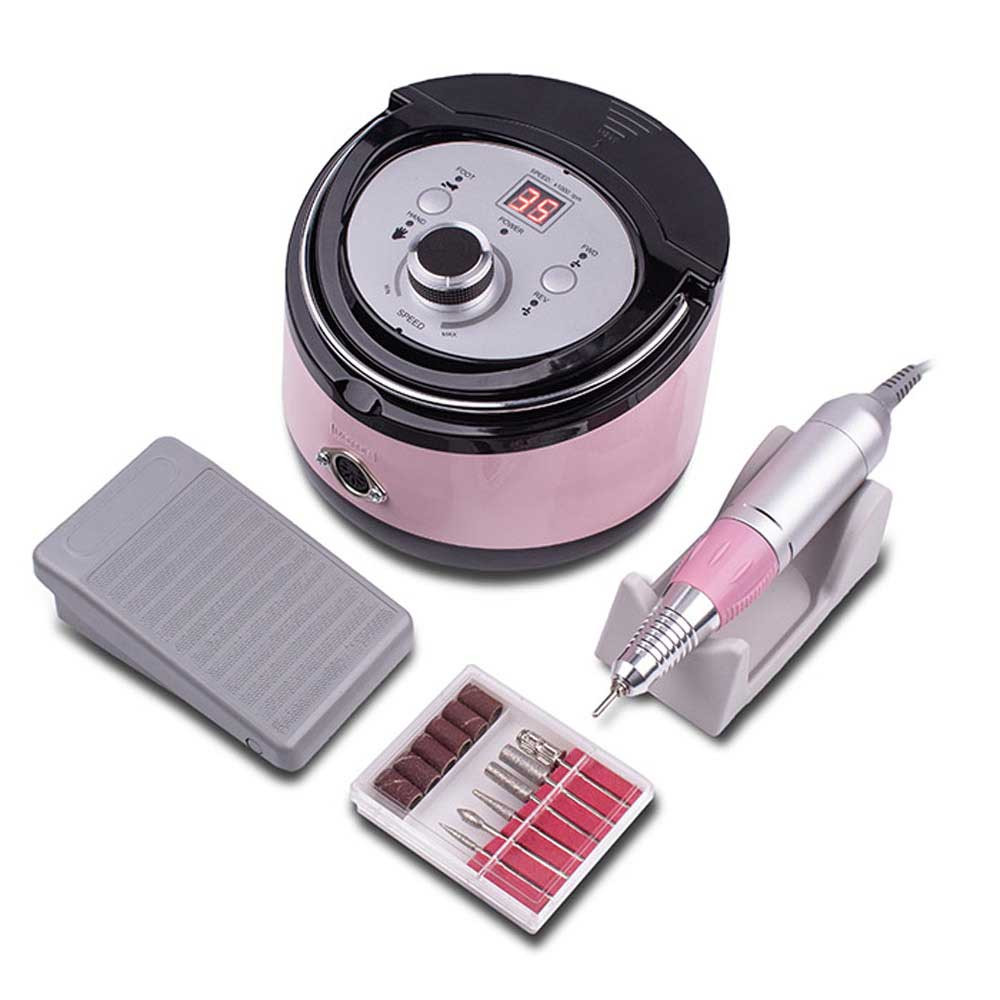 Фрезер для манікюру ZS 606 65 Вт 35 000 об/хв. Nails Plus, рожевий