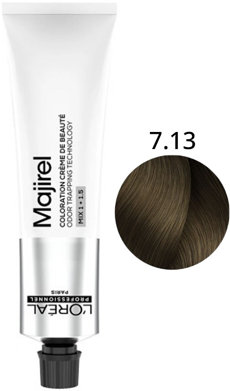 Крем-краска для волос стойкая 7.13 Majirel L’Oreal Professionnel, 60 мл