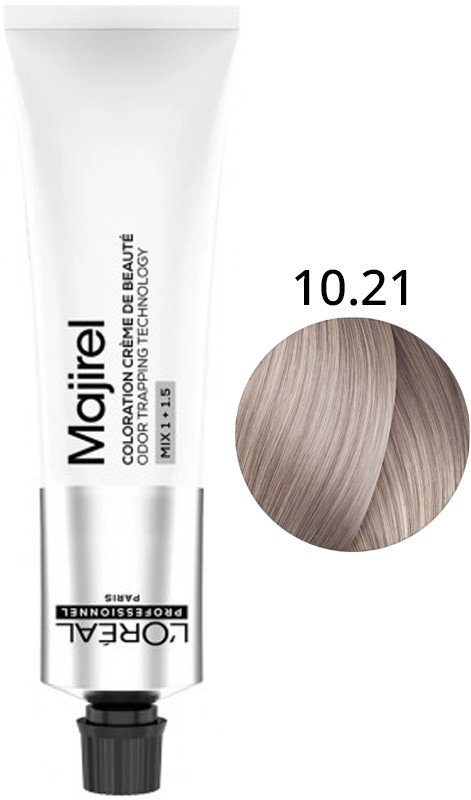 Крем-краска для волос стойкая 10.21 Majirel L’Oreal Professionnel, 60 мл
