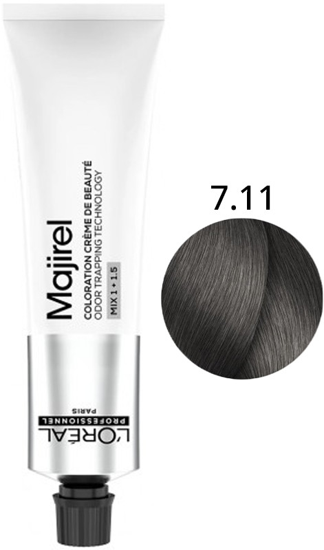 Крем-краска для волос стойкая 7.11 Majirel L’Oreal Professionnel, 60 мл