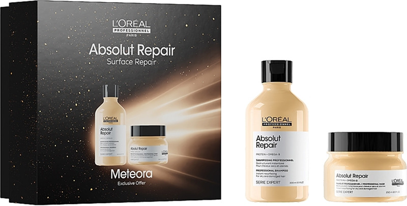 Набор шампунь и маска для волос Absolut Repair Meteora 2025 L’Oreal Professionnel, (300 мл/250 мл)