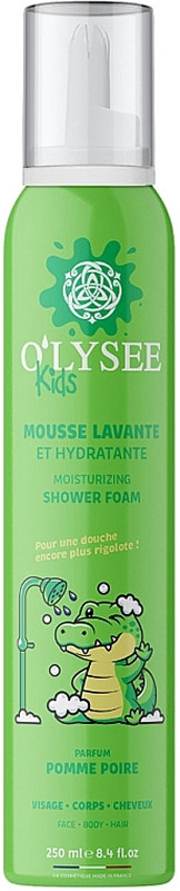 Крем-пенка для купания детская 3в1 с ароматом яблока и груши Whipped Shower Foam Apple & Pear O'LYSEE, 250 мл