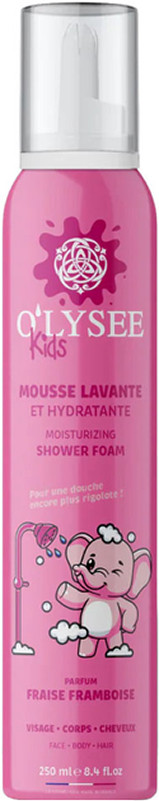 Крем-пінка для купання дитяча 3в1 з ароматом полуниці та малини Whipped Shower Foam Strawberry & Raspberry O'LYSEE, 250 мл