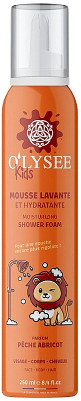 Крем-пінка для купання дитяча 3в1 з ароматом персика та абрикоса Whipped Shower Foam Peach & Apricot O'LYSEE, 250 мл