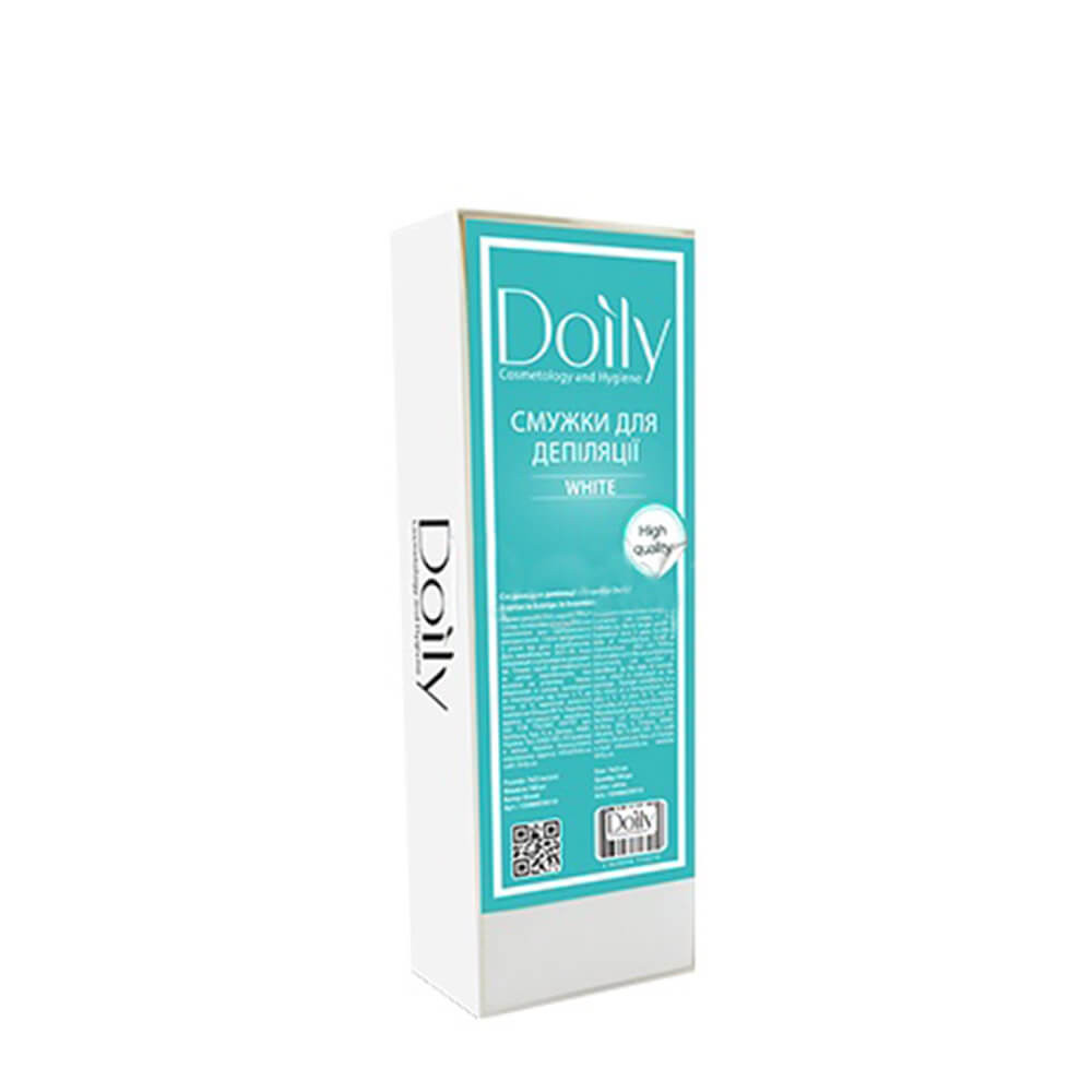 Папір для депіляції спанбонд Doily 7х22 см, білий 100 шт