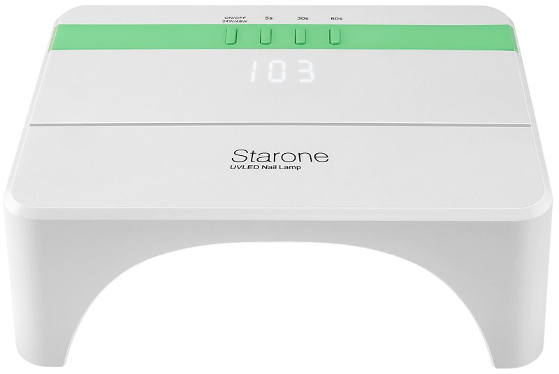 LED/UV Лампа STAR 1 гібридна (з дисплеєм) зелено-біла 48 Вт