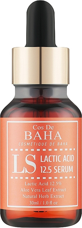 Сироватка-пілінг для обличчя з молочною кислотою 12.5% Serum Cos De BAHA, 30 мл