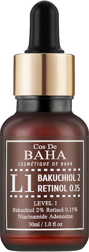 Сироватка для обличчя антивікова Bakuchiol 2 Retinol 0.15 Serum Cos De BAHA, 30 мл на beauty-prof.com Сироватка для обличчя антивікова Bakuchiol 2 Retinol 0.15 Serum Cos De BAHA, 30 мл