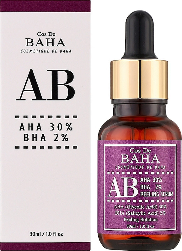 Пилинг-сыворотка с кислотами AHA 30% BHA 2% Cos De BAHA, 30 мл  Фото 2 
