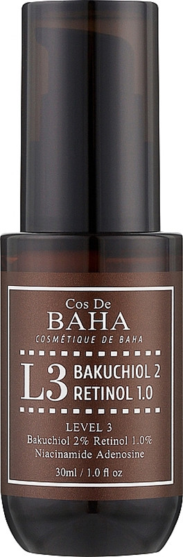 Сыворотка для лица с ретинолом 1% и бакучиолом Cos De BAHA, 30 мл