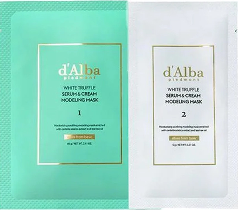 Альгинатная маска White Truffle Serum Cream Modeling Mask Set Calming Cooling d'Alba, 66 г