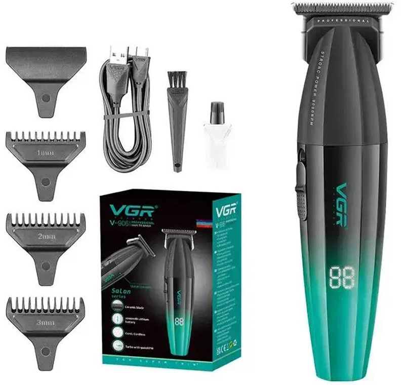 Тример для стрижки волосся Green/Black V-906GN VGR Фото 2