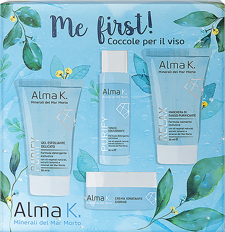 Набор для ухода за лицом Me First! Alma K, (30 мл/30 мл/15 мл/30 мл)
