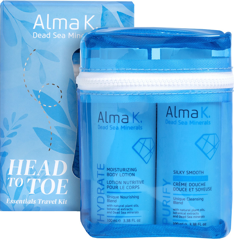 Набір дорожній для догляду за тілом і волоссям Head to Toe Essentials Alma K (100мл/100мл/100мл/100мл/100) Фото 2