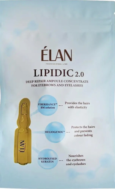 Концентрат для глибокого відновлення брів та вій в ампулах LIPIDIC 2.0 ELAN, 10х1.5 мл  Фото 2 