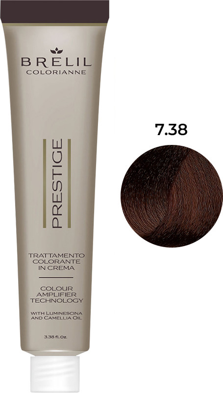 Краска для волос Colorianne Prestige 7/38, 100мл BRELIL