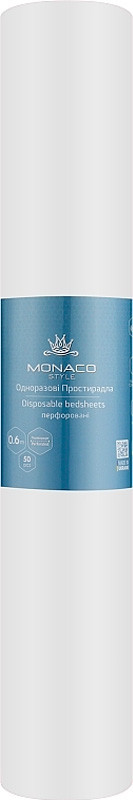 Простирадло ПЕРФ біле 0,6х1,8м Monaco, 50 шт