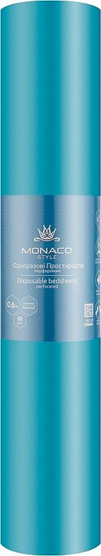 Простирадло ПЕРФ блакитне 0,6х1,8м Monaco, 50 шт