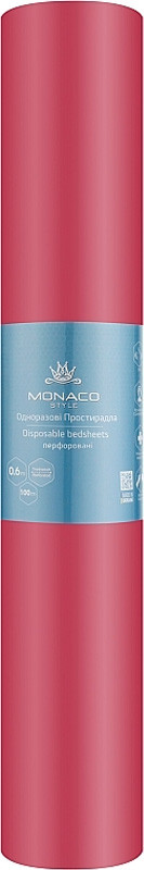 Простирадло ПЕРФ рожеве 0,6х1,8м Monaco, 50 шт 