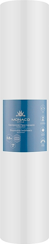 Простирадло ПЕРФ біле 0,8х1,8м Monaco, 100 шт 