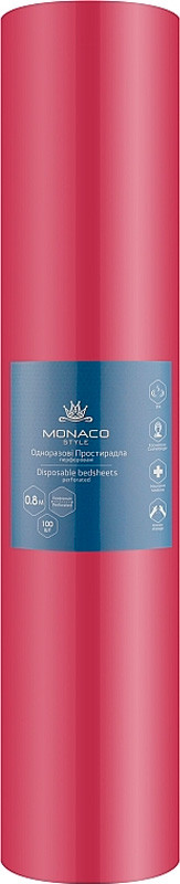 Простынь ПЕРФ розовая 0,8х1,8м Monaco, 100 шт 