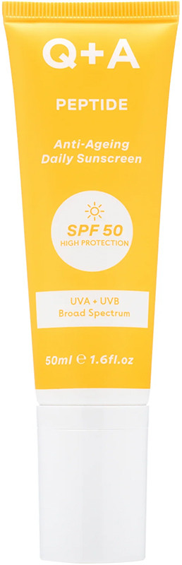 Крем для обличчя сонцезахисний антивіковий SPF50 Q+A Peptide Anti-Ageing Daily Sunscreen, 50 мл на beauty-prof.com Крем для обличчя сонцезахисний антивіковий SPF50 Q+A Peptide Anti-Ageing Daily Sunscreen, 50 мл