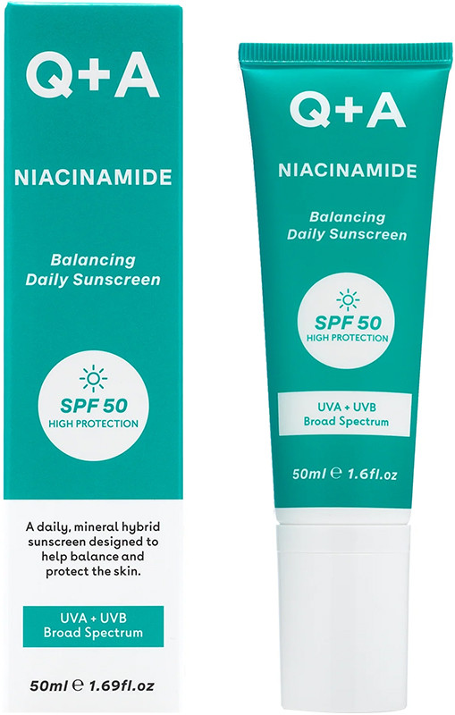 Крем для лица солнцезащитный балансирующий SPF50 Q+A Niacinamide Balancing Daily Sunscreen, 50 мл на beauty-prof.com Фото 2 Крем для лица солнцезащитный балансирующий SPF50 Q+A Niacinamide Balancing Daily Sunscreen, 50 мл Фото 2